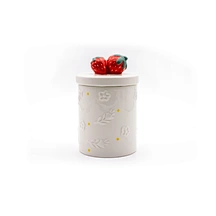 strawberry cookie jar, kitchen storage,vintage strawberry shortcake cookie jar